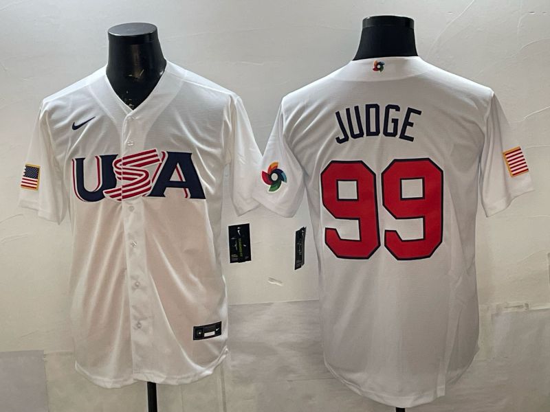 Men 2026 World Cub USA #99 Judge white Nike MLB Jersey style 02->more jerseys->MLB Jersey